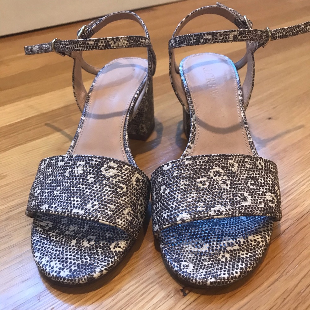 J.Crew Women’s Strappy Leather Block Heel Sandal